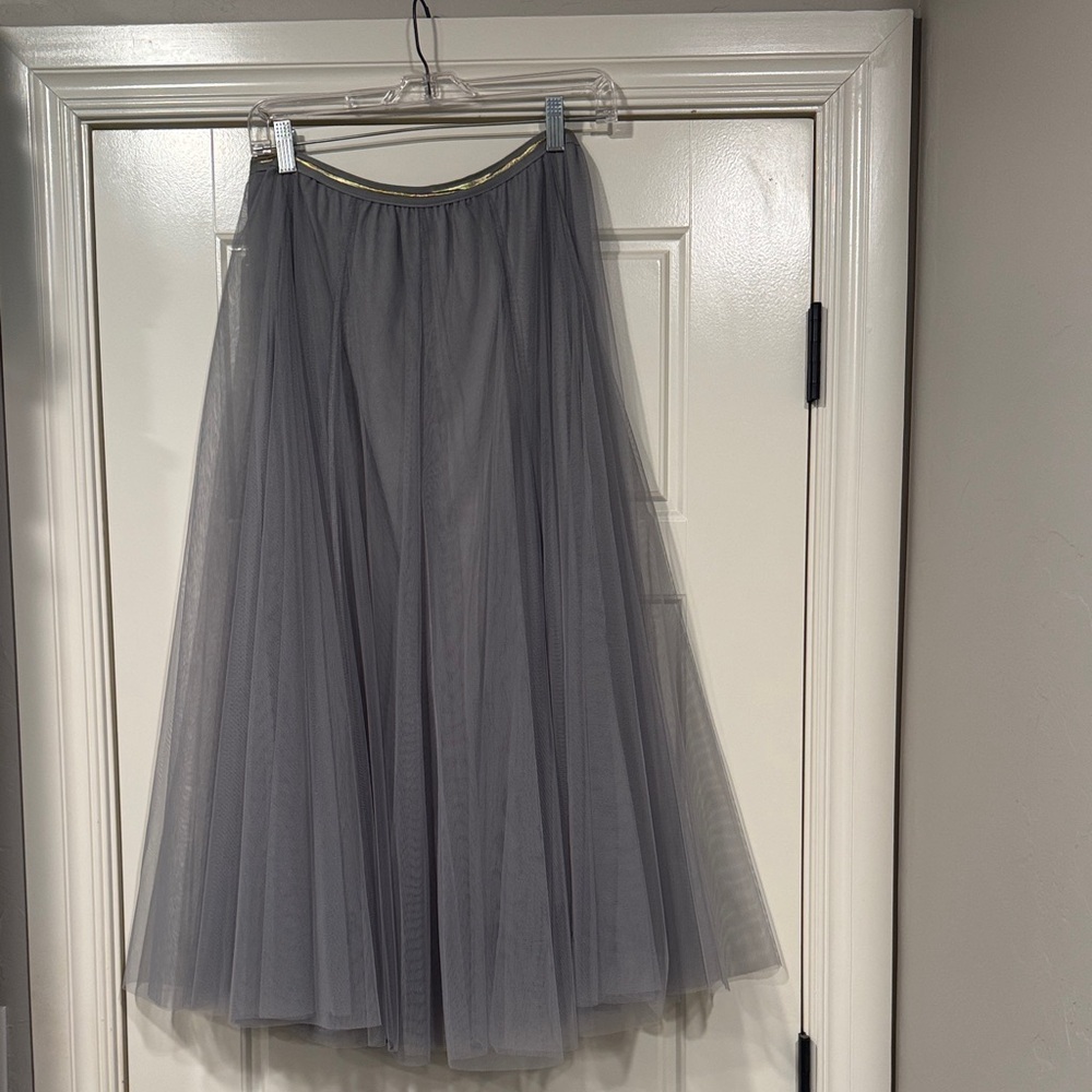 Elegant Gray Tulle Skirt